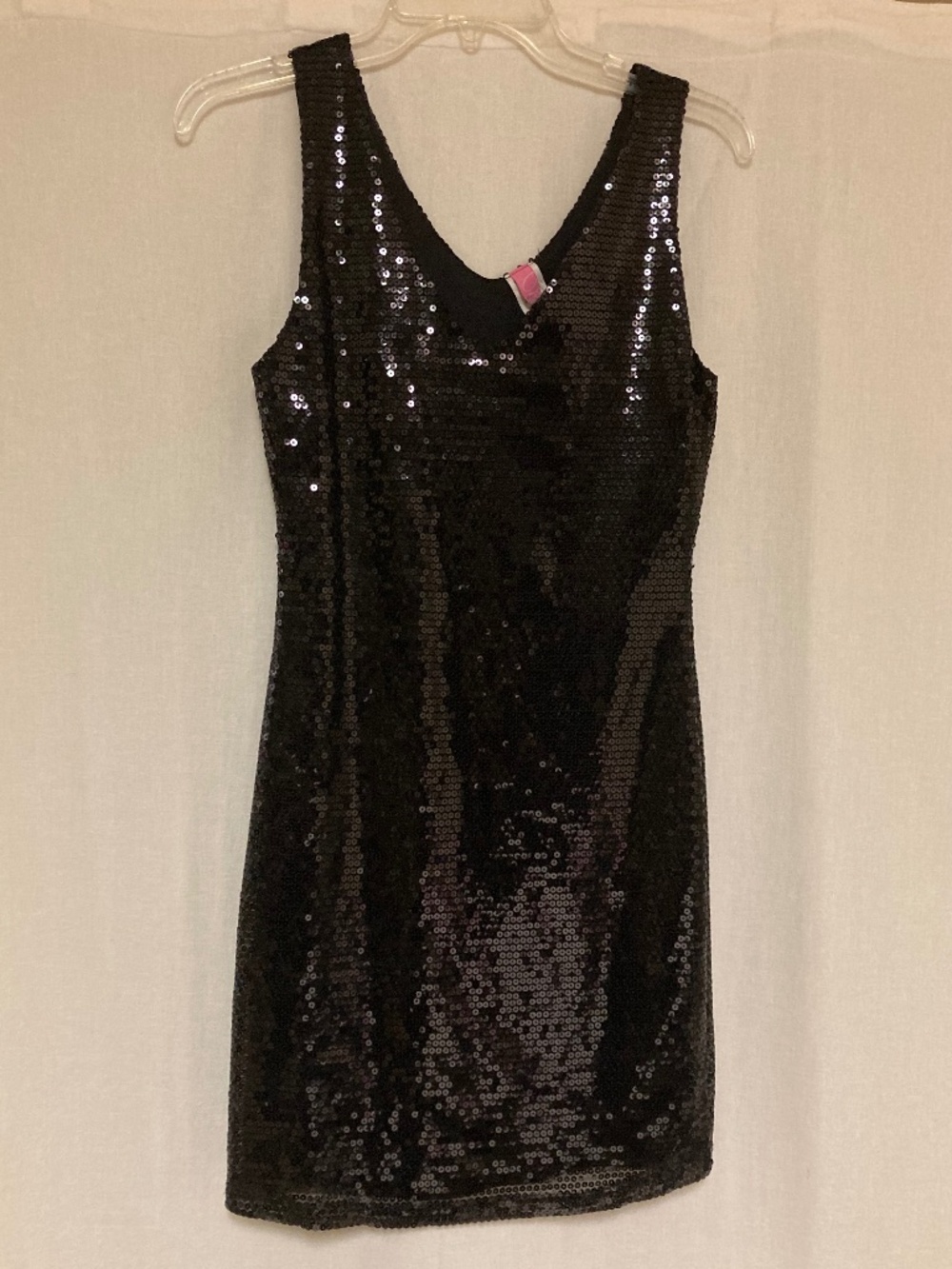 Black Sequins Mini Dress Size Medium